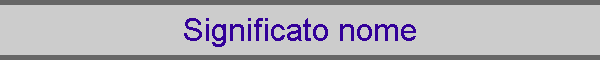 Significato nome